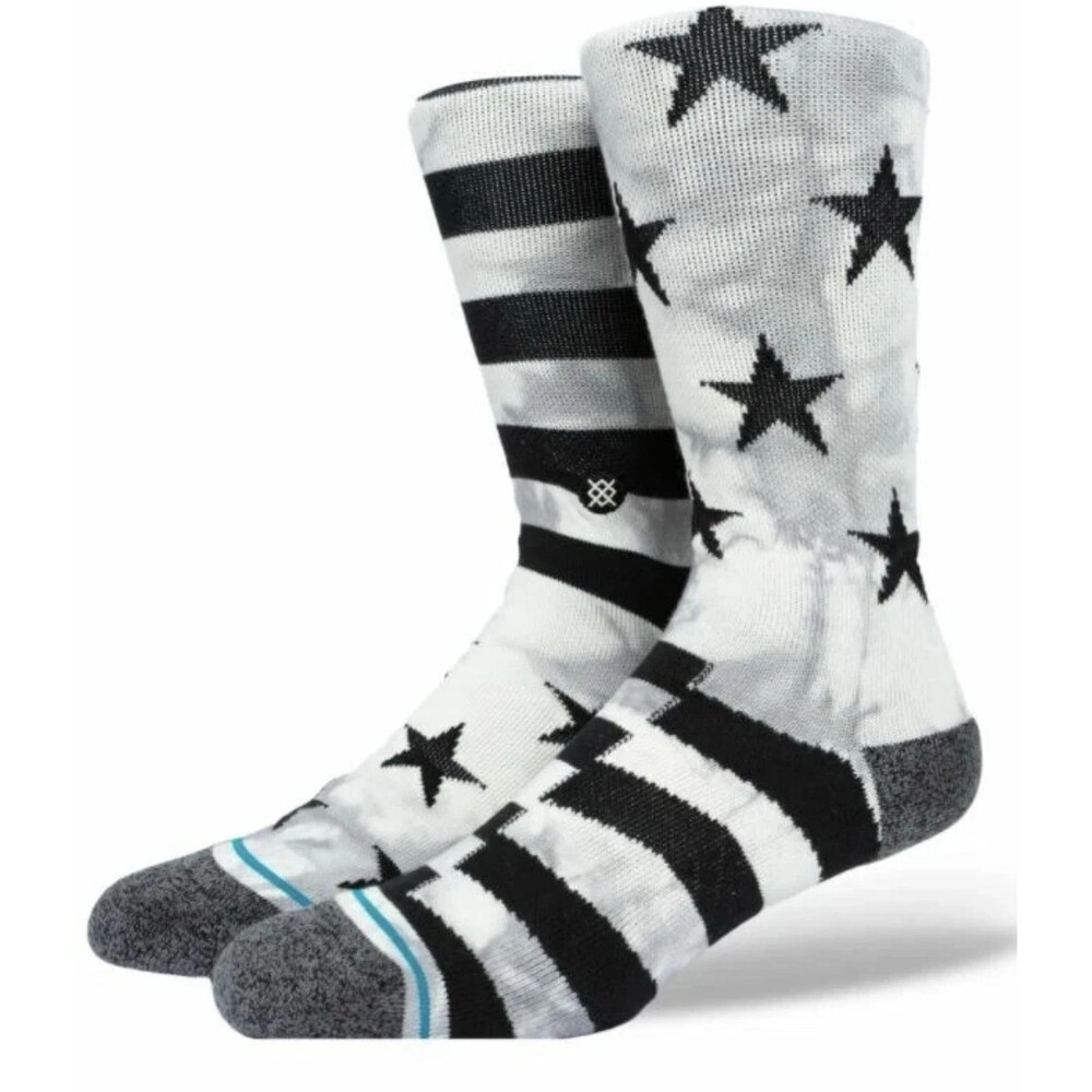 Stance Sidereal 2 Crew Height Casual Black & White Socks Unisex Size L 9-13 NWT